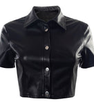 Delia leather top