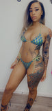 Green Two piece bathing suit