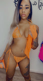 Orange two piece bathing suit
