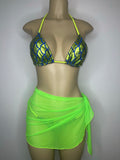 Green bathing suit cover