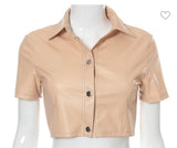 Delia leather top
