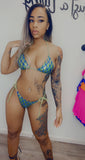 Green Two piece bathing suit